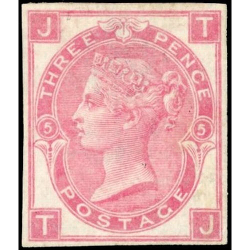 3643 - Great Britain 1867-80 3d Rose Pl.5 (TJ) imperforate example SG 103a