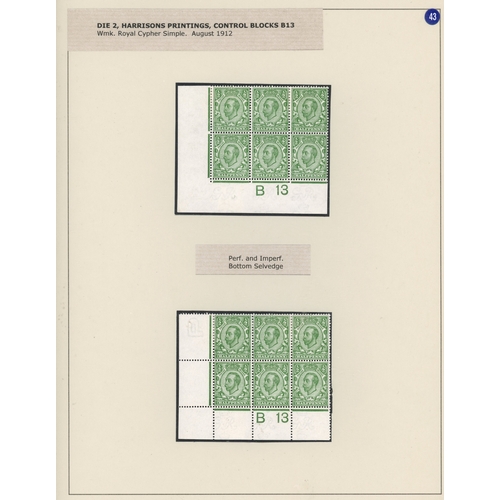 3760 - GB 1912 redrawn Die ï¿½ï¿½d and 1d mint collec