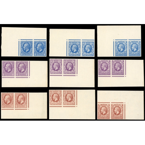 3852 - GB 1934 1d, 1ï¿½ï¿½d and 4d Photogravure colour trials SG 440