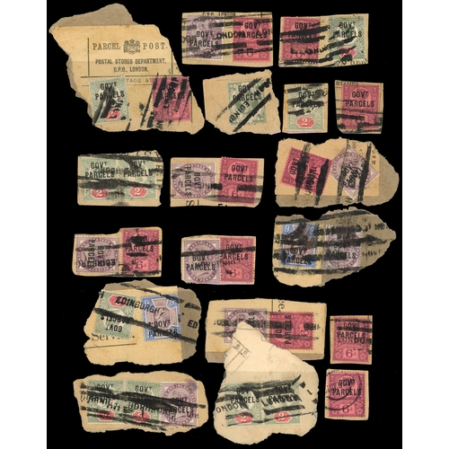 3918 - GB Government Parcels QV thirty-five used Parcel Post pieces