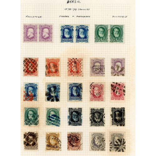 2107 - Brazil 1866-79 Dom Pedro collection on pages unused and/or used