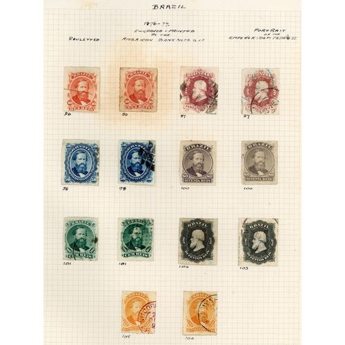 2107 - Brazil 1866-79 Dom Pedro collection on pages unused and/or used