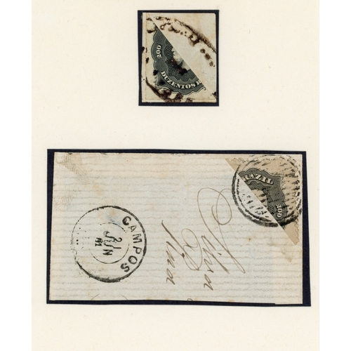 2107 - Brazil 1866-79 Dom Pedro collection on pages unused and/or used