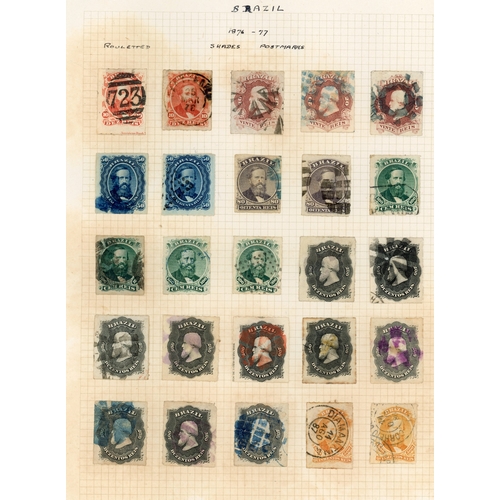 2107 - Brazil 1866-79 Dom Pedro collection on pages unused and/or used