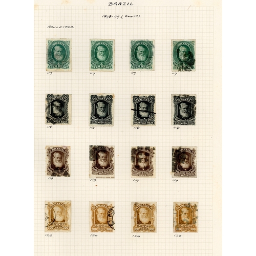2107 - Brazil 1866-79 Dom Pedro collection on pages unused and/or used