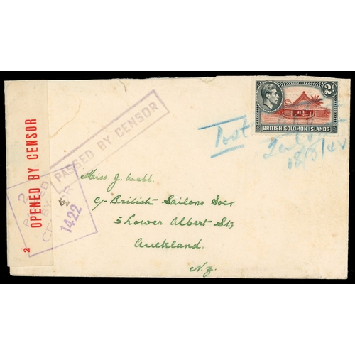 2564 - Solomon Islands 1942 cover to Auckland