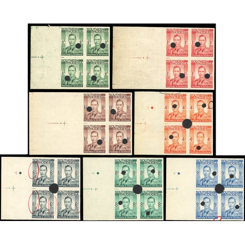 2619 - Southern Rhodesia SG 40-54 plate proof blocks collec tion