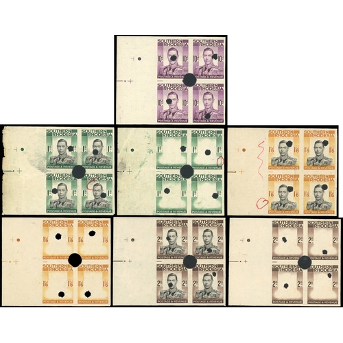 2619 - Southern Rhodesia SG 40-54 plate proof blocks collec tion