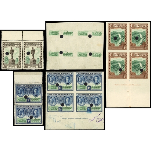 2623 - Southern Rhodesia SG 52-60 1940 BSACo plate proofs collection