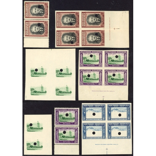 2623 - Southern Rhodesia SG 52-60 1940 BSACo plate proofs collection