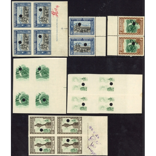 2623 - Southern Rhodesia SG 52-60 1940 BSACo plate proofs collection
