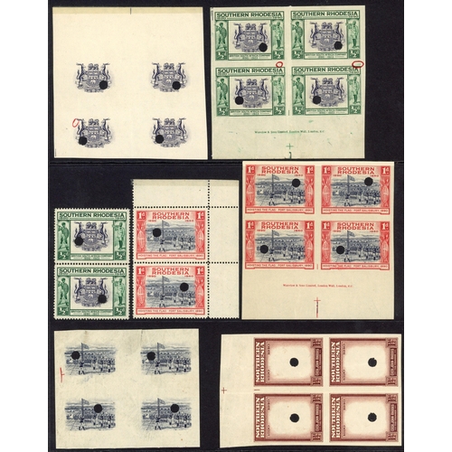 2623 - Southern Rhodesia SG 52-60 1940 BSACo plate proofs collection