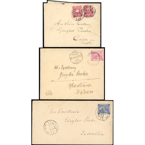 2627 - Sudan 1881-82 covers and letters to Carl Giegler, director of Sudan Posts