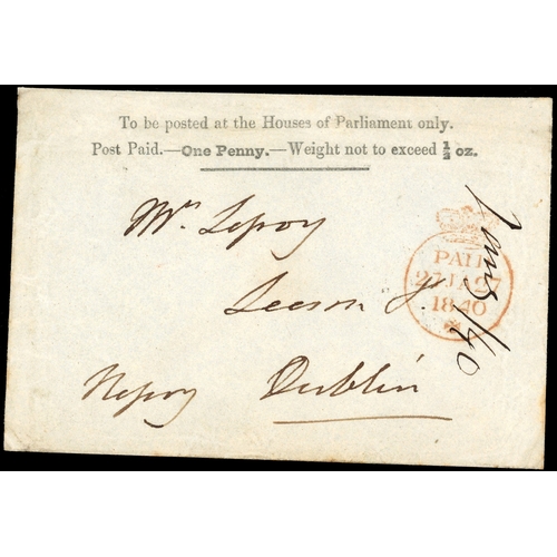 1007 - GB 1940 1d Houses of Parliament envelope used