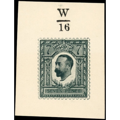 1191 - GB 1911-12 Hentschel Small Format colour essay 7d in slate-grey W/16