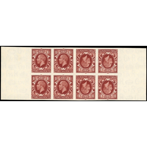 1227 - GB SG 441 1934 1Â½d booklet panes tÃªte-bÃªche imprimat