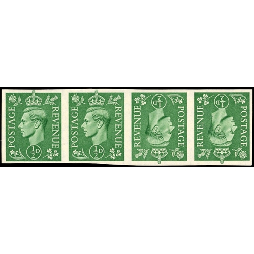 1232 - GB SG 485 1941 Â½d pale green tÃªte-bÃªche imprimatur st