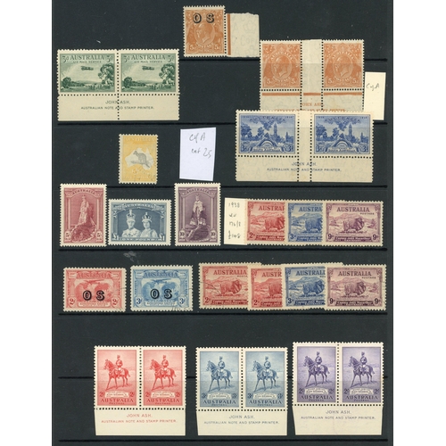 76 - Australia: mint and used selection arranged on large stockcards