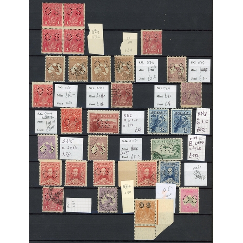 76 - Australia: mint and used selection arranged on large stockcards