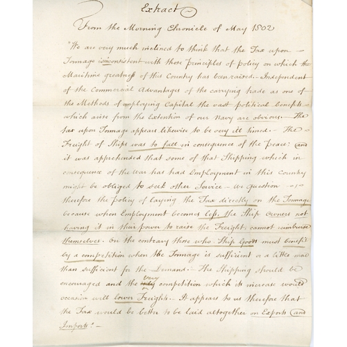 3003 - 1803 Entire letter to London 'In all 4' handstamp