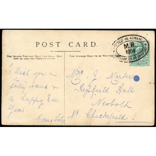 3010 - GB: 1903-08 selection of six picture postcards all with âPosted in Advance for Christmasâ can