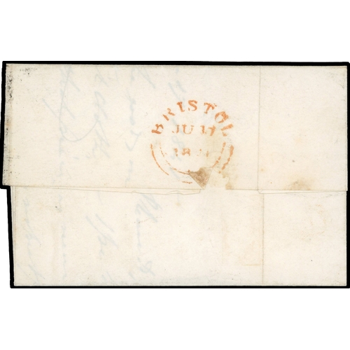 3031 - GB 1840 entire with 1d black Plate 2