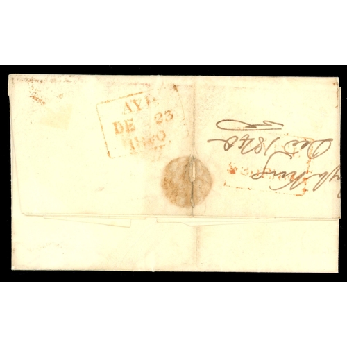 3032 - GB 1840 1d black, Plate 2 (GH) on cover to Ayr cancelled by crimsonÂ Kilwinning Maltese Cros