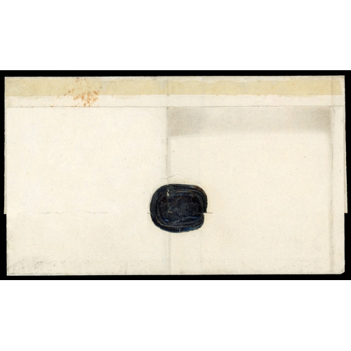 3038 - GB 1840 1d grey-black, Pl. 3 (TI) on wrapper from Montrose to Aberdeen, SG 3