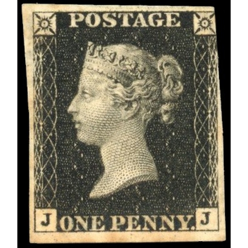 3048 - GB 1840 1d black, Pl. 6 (JJ), unmounted mint, SG 2