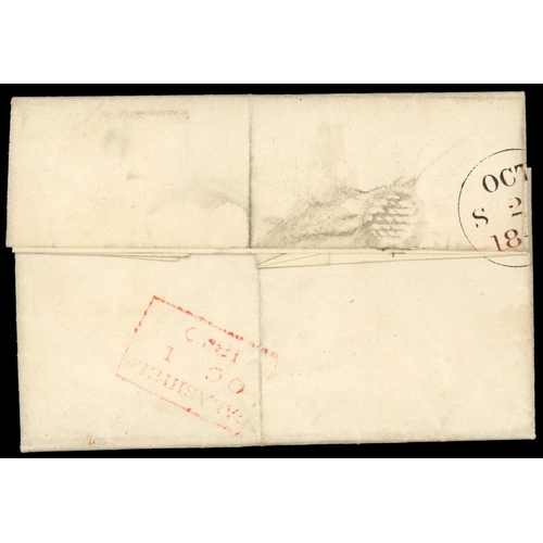 3049 - GB 1840 1d black, Pl. 6 (KD) on cover Galashiels to Edinburgh