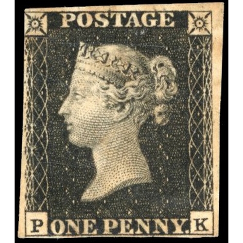 3052 - GB 1840 1d black, Pl. 6 (PK), unmounted mint. SG 2