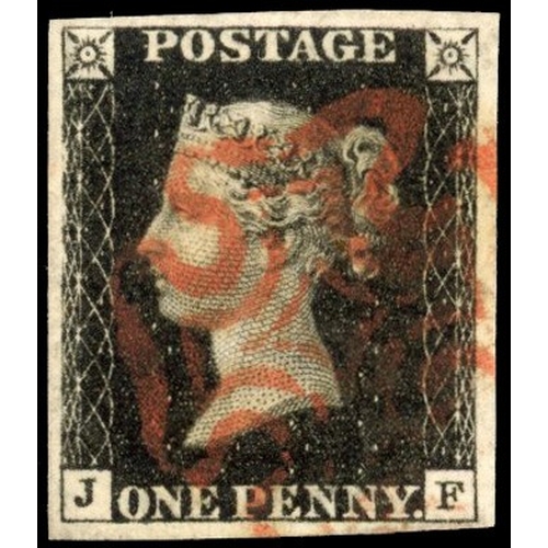 3056 - GB SG 2 1d black Plate 7 used