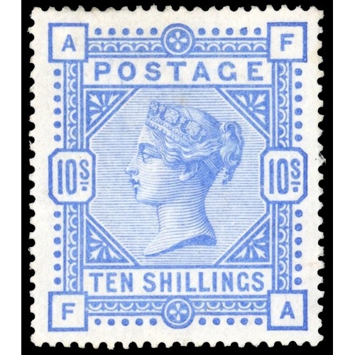 3127 - Great Britain 1883-84 White Paper 10s pale ultramarine part o.g.