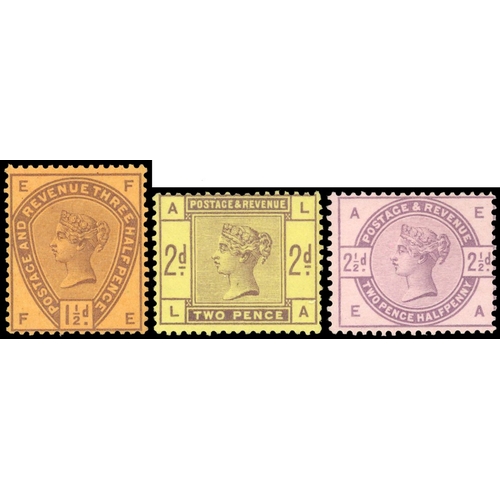 3129 - GB 1883 colour trials for 1Â½d, 2d and 2Â