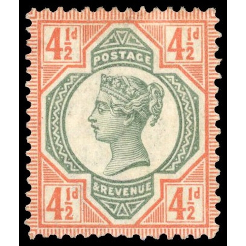 3135 - Great Britain SG 206var 4Â½d colour trial