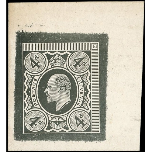 3144 - GB 1909 4d Die proof. Very fine example of the monocoloured design.