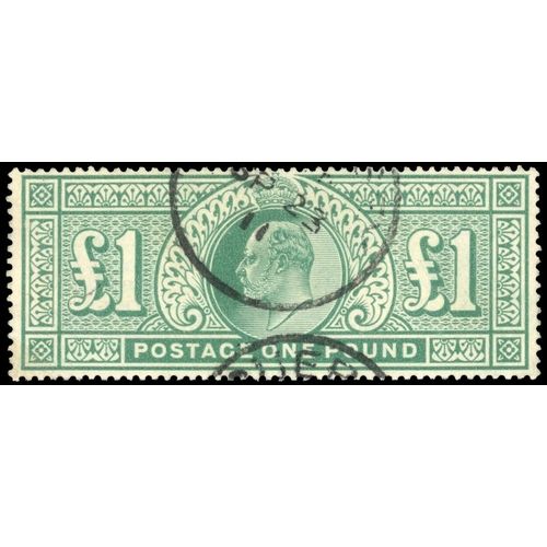 3150 - GB SG 266 1902 Â£1 dull blue-green use