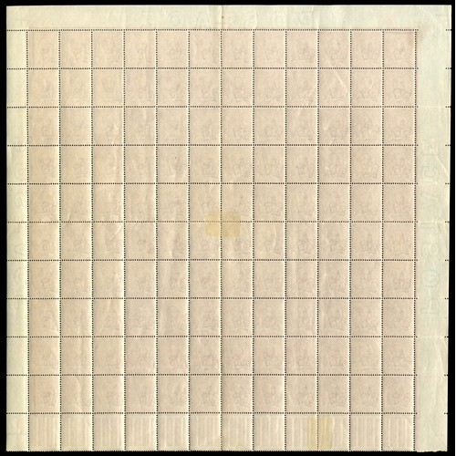 3160 - GB 1911-12 Â½d green and 1d pale carmine, complete panes of 120 SG 322, 32