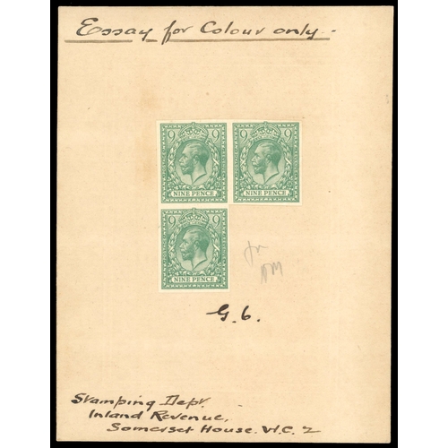 3167 - GB SG 393a 1912-24 9d colour trial in turquoise-green