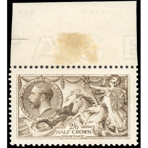 3169 - GB 1913 Waterlow 2s6d sepia-brown, top marginal unmounted mint âdry prin