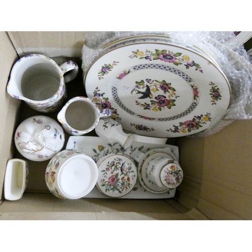 201 - Part Royal Doulton Minuet pattern dinner service and assorted Aynsley china - trinket jars etc,  and... 