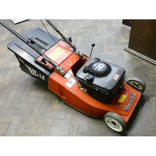 209 - A Mountfield petrol engine lawn mower with grass box