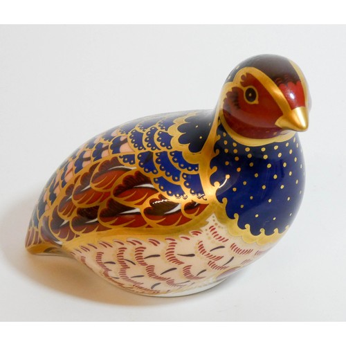 466 - Royal Crown Derby Limited Edition partridge paperweight