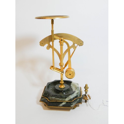 469 - A set of early 20th century French gilt metal marble based letter scales