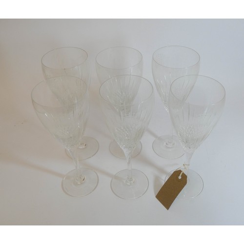 494 - Set of six House of Lords crystal wine glasses