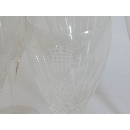 494 - Set of six House of Lords crystal wine glasses