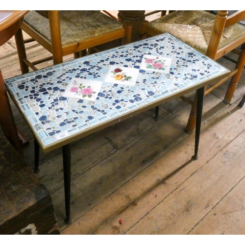 101 - A 1960's tile top coffee table