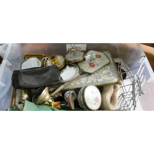 159 - Dressing table set, table lighter, purses, ornamental sundries etc