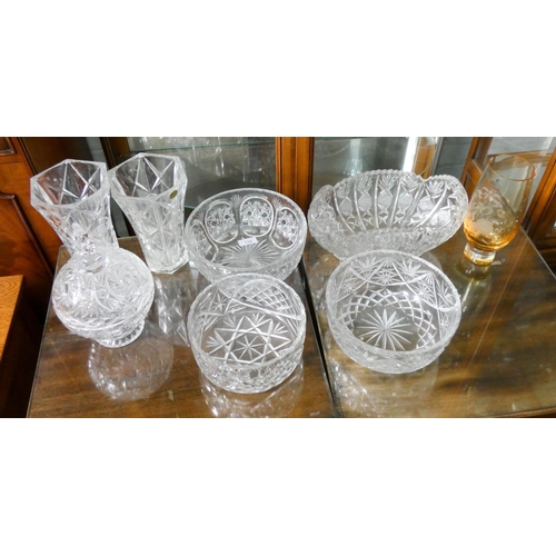 170 - Various glass fruit bowls, vases, dish etc