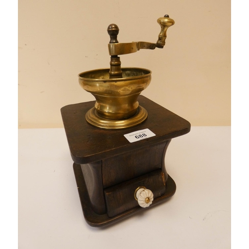 748 - A late 19th century coffee grinder